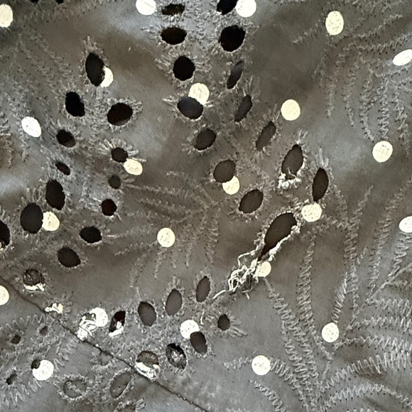 Alice + Olivia Crawford Black and White Polka Dot Eyelet Dress - Picture 7 of 11